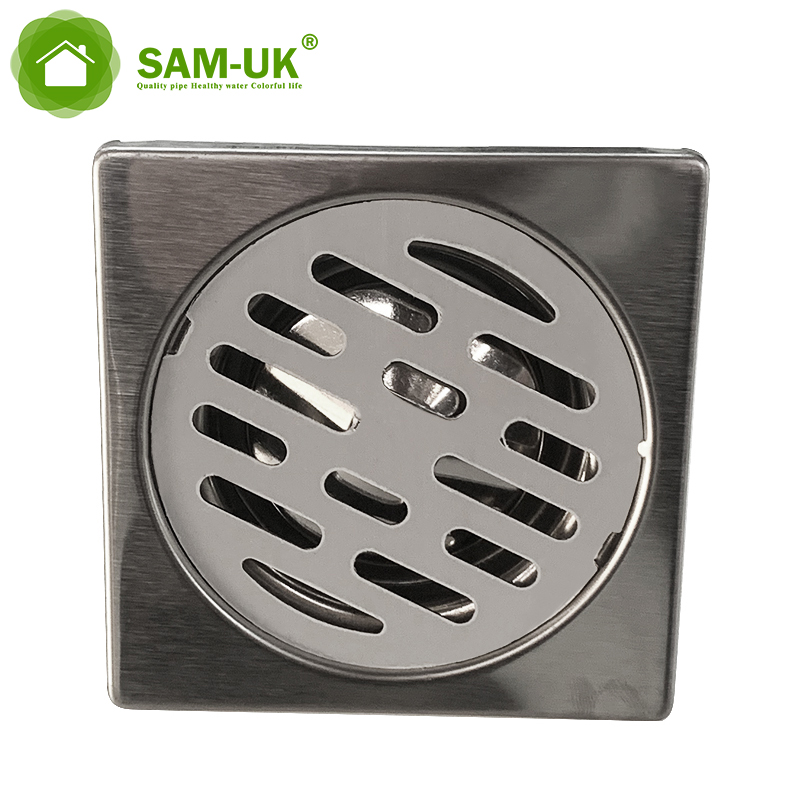 100mm Shower Channel Linear Bathroom Cast Square Wall Side Floor Drain Connector Manufacturers