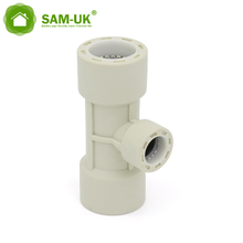 Pp Reducing Tee Irrigation Water Fitting 3/8 Connect Pipe Fittings 1/2 Hdpe 1/2" Connector Irrigation Quick