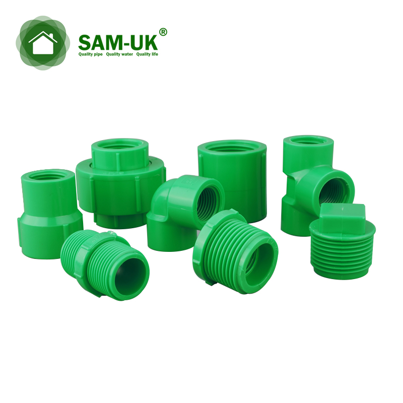Factory wholesale high quality plastic pvc reducing female tee pipe with brass fittings