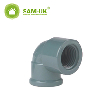 Factory wholesale high quality pvc pipe plumbing fittings manufacturers plastic PVC 90 deg female elbow