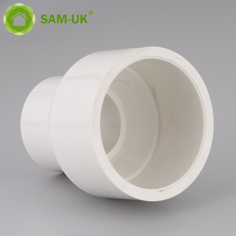 sam-uk Factory wholesale high quality plastic pvc pipe plumbing fittings manufacturers 1 inch PVC sewer reducing coupling