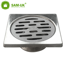 Anti Odor/ Reverse Flow Balcony Square Hair Catcher Trap 304 Stainless Steel Floor Waste Drain 75mm