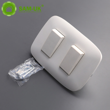 Modern High Quality Twice Universal Electric 12v 3 Way Wall Light Switches Board Cover Sockets Uk