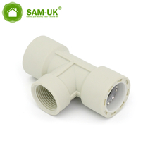 PP 1/2 Connector Water Fittings Fitting Plastic Coupling Pipe Female Tee Adaptor Connect Quick