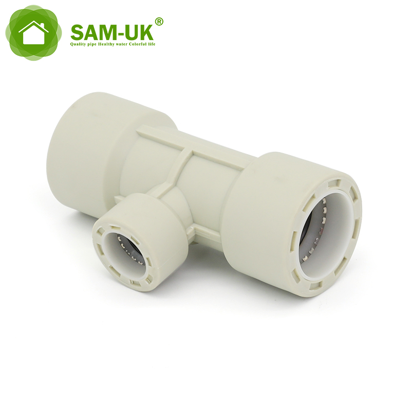 Pp Reducing Tee Irrigation Water Fitting 3/8 Connect Pipe Fittings 1/2 Hdpe 1/2" Connector Irrigation Quick