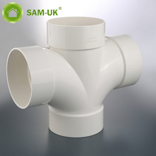 Factory wholesale high quality pvc pipe plumbing fittings manufacturers plastic PVC water pipe Cross fitting