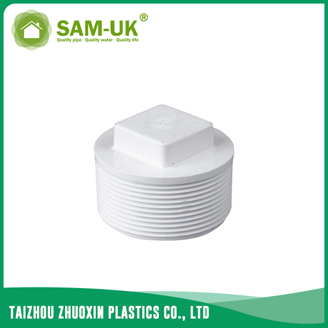 PVC male plug for water supply BS 4346