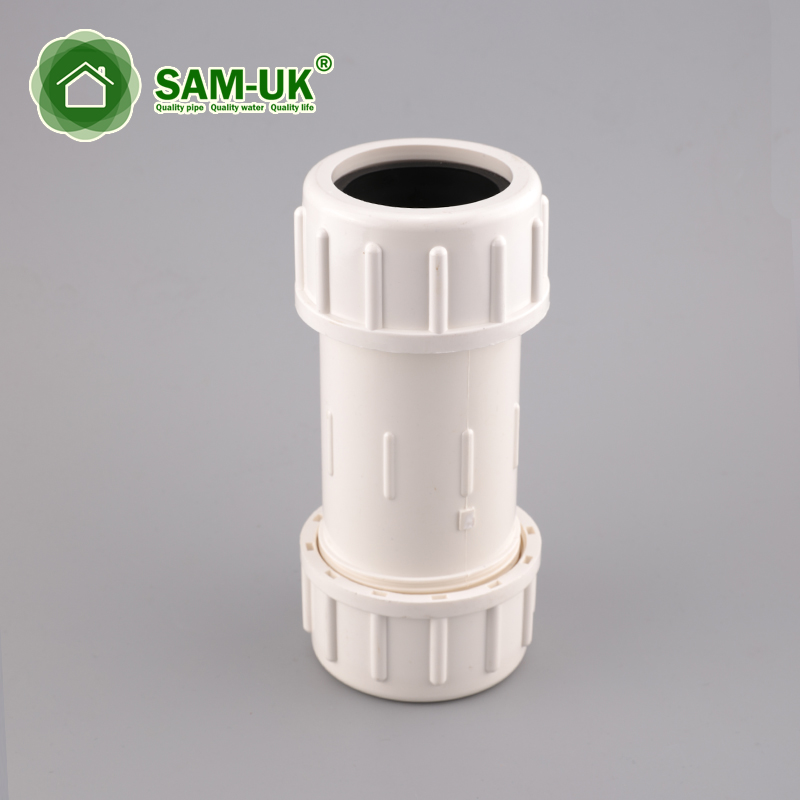 PVC compression coupling for water supply Schedule 40 ASTM D2466