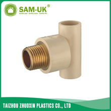 CPVC male brass tee for water supply Schedule 40 ASTM D2846