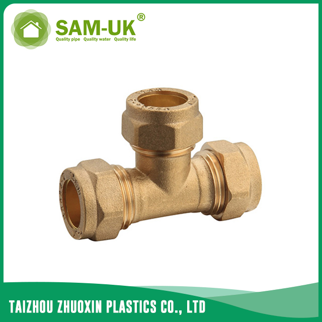 Brass male tee fitting for water supply